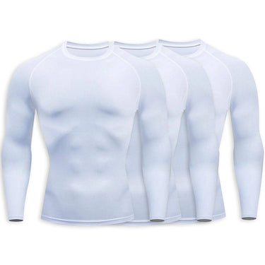 Sleek Long Sleeve White Compression Shirt XMARTIAL