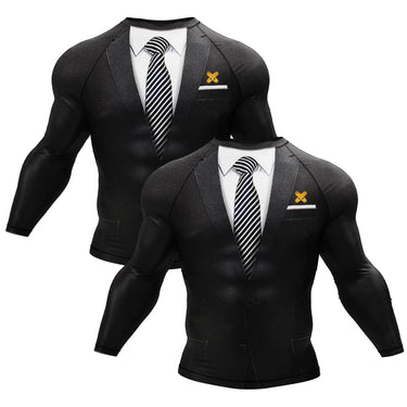 Tuxedo Brown/Black Compression Shirt XMARTIAL