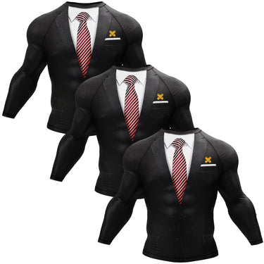 Tuxedo Brown/Black Compression Shirt XMARTIAL
