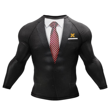 Tuxedo Brown/Black Compression Shirt XMARTIAL
