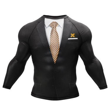 Tuxedo Brown/Black Compression Shirt XMARTIAL