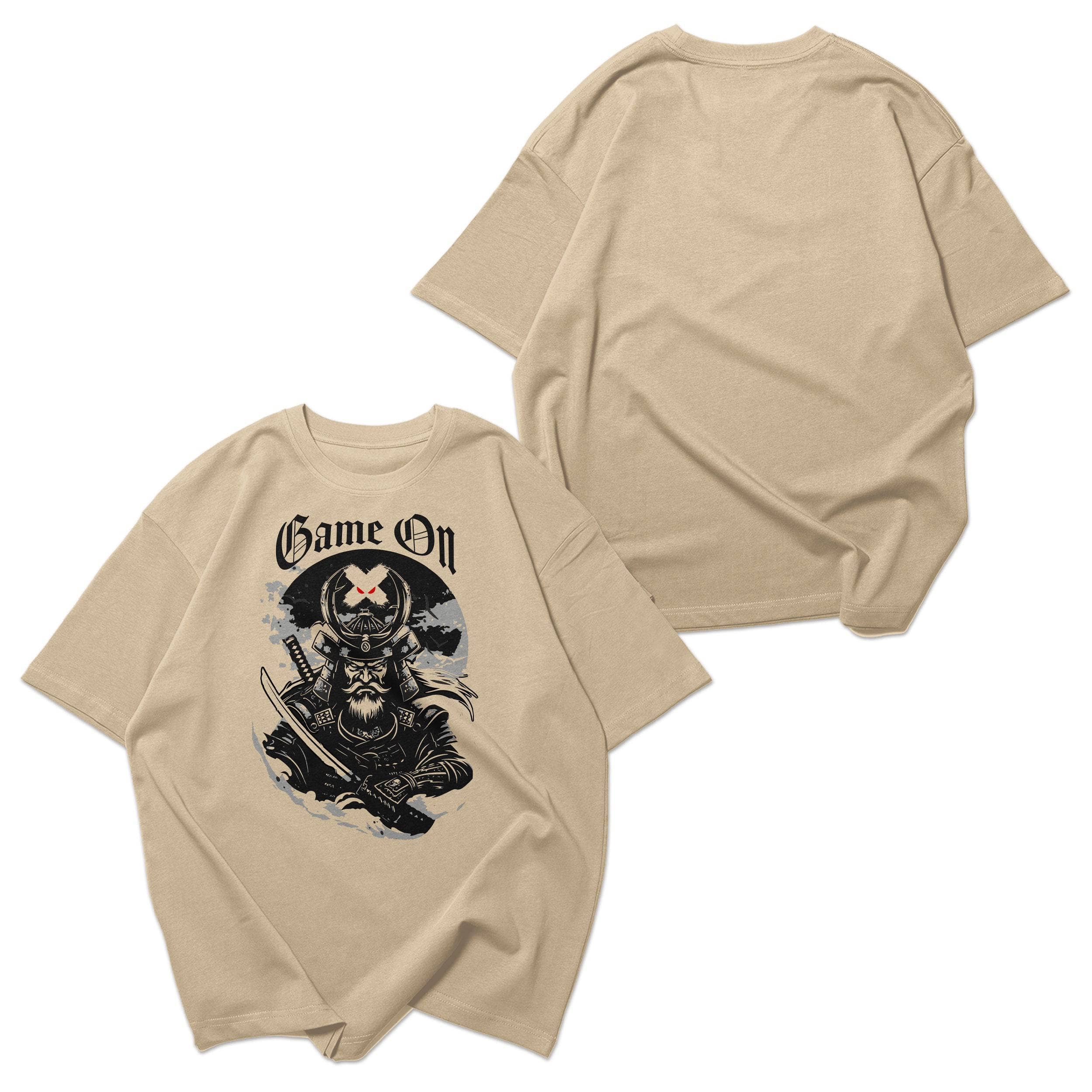 Viking Samurai Oversized Faded T-Shirt - XMARTIAL
