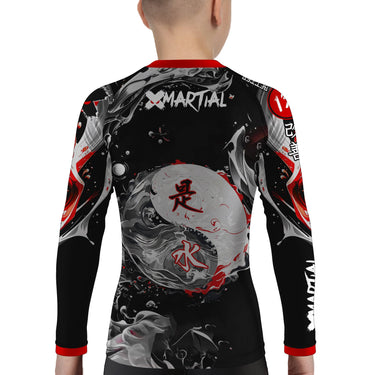 Water Yin Yang Kids BJJ Rash Guard XMARTIAL