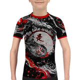Water Yin Yang Kids BJJ Rash Guard XMARTIAL