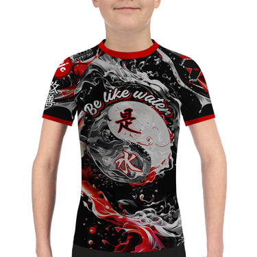 Water Yin Yang Kids BJJ Rash Guard XMARTIAL