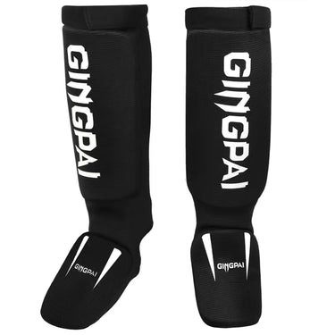 White Fabric Shield MMA Shin Guards XMARTIAL