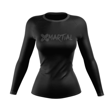 Women's BJJ Rash Guard Black Fight Team X-Tech 25 Series XMARTIAL