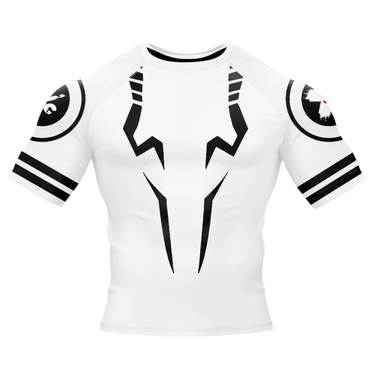 Wrathful Sovereign Anime White Compression Shirt XMARTIAL