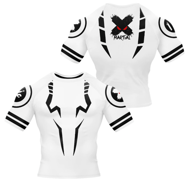 Wrathful Sovereign Anime White Compression Shirt XMARTIAL