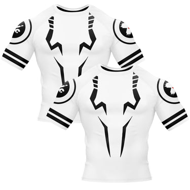 Wrathful Sovereign Anime White Compression Shirt XMARTIAL