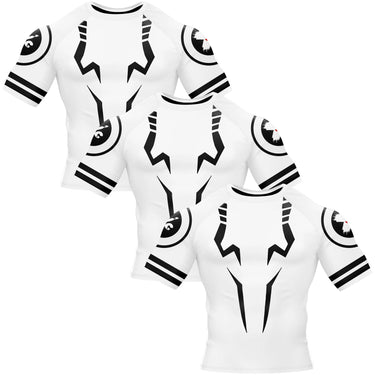 Wrathful Sovereign Anime White Compression Shirt XMARTIAL