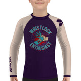 Wristlock Enthusiast Kids BJJ Rash Guard XMARTIAL