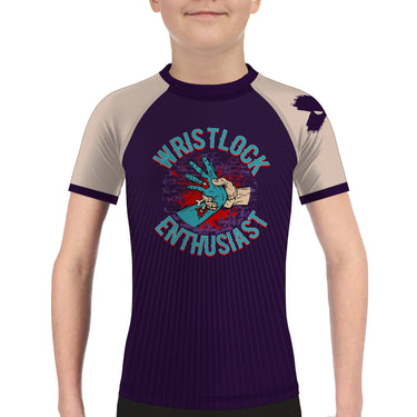 Wristlock Enthusiast Kids BJJ Rash Guard XMARTIAL