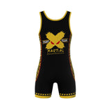 XMartial Fight Team Kids Wrestling Singlet XMARTIAL