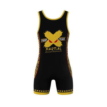 XMartial Fight Team Kids Wrestling Singlet XMARTIAL