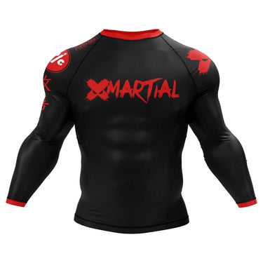 XMartial Minimalist Long Sleeve Black Compression Shirt XMARTIAL