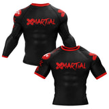 XMartial Minimalist Long Sleeve Black Compression Shirt XMARTIAL