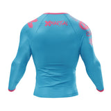 XMartial Minimalist Long Sleeve Sky Blue Compression Shirt XMARTIAL