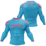 XMartial Minimalist Long Sleeve Sky Blue Compression Shirt XMARTIAL