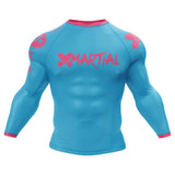 XMartial Minimalist Long Sleeve Sky Blue Compression Shirt XMARTIAL