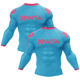 XMartial Minimalist Long Sleeve Sky Blue Compression Shirt XMARTIAL