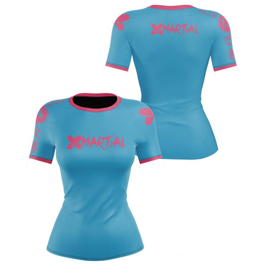 XMartial Minimalist Women’s Sky Blue Compression Shirt XMARTIAL