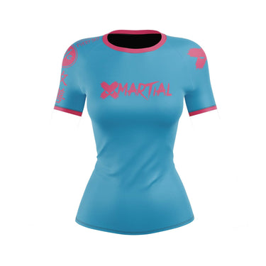 XMartial Minimalist Women’s Sky Blue Compression Shirt XMARTIAL