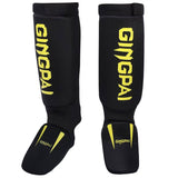 Yellow Fabric Shield MMA Shin Guards XMARTIAL
