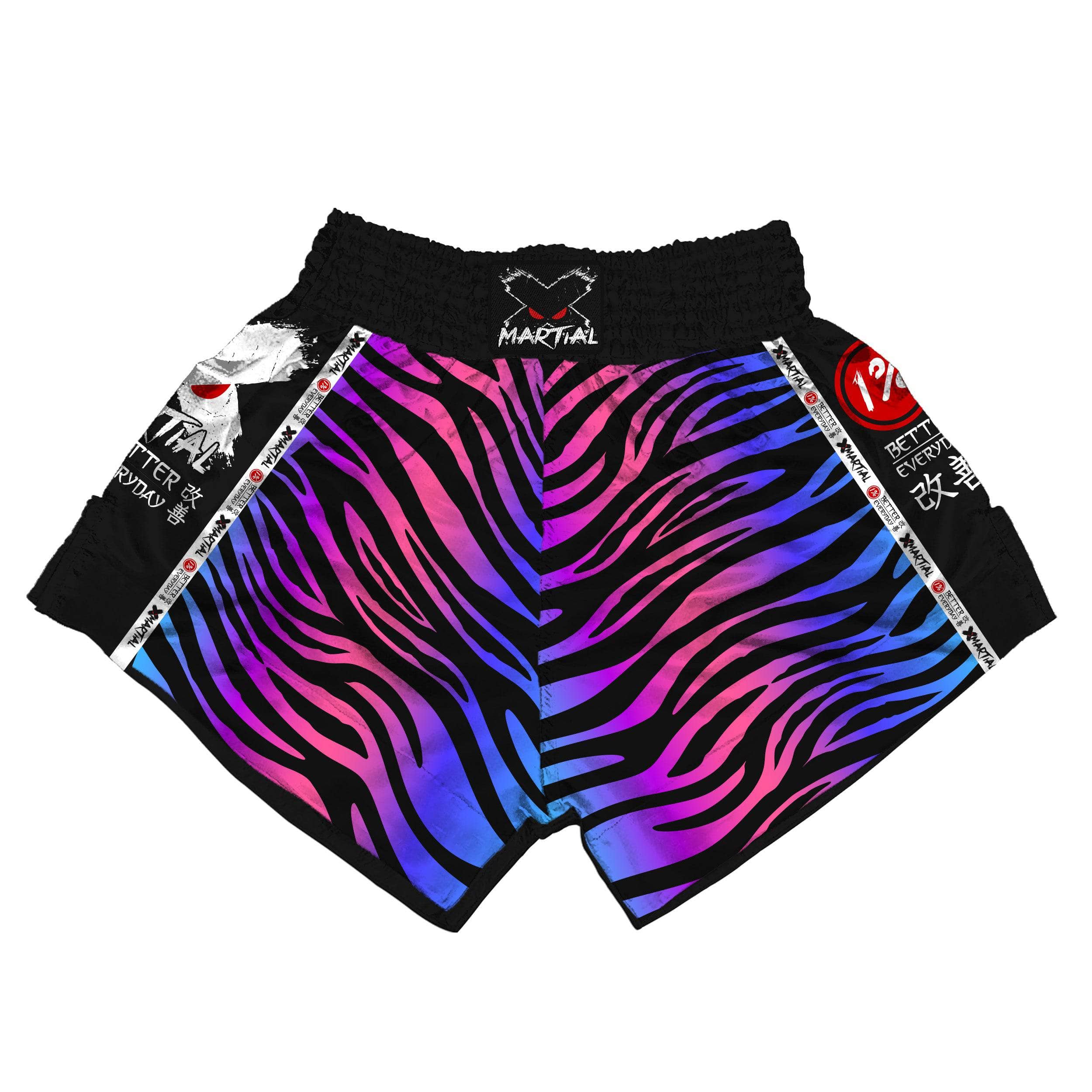 Acid Zebra Muay Thai Shorts XMARTIAL