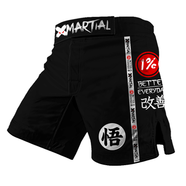 Kanji Black 2.0 Hybrid BJJ/MMA Shorts XMARTIAL