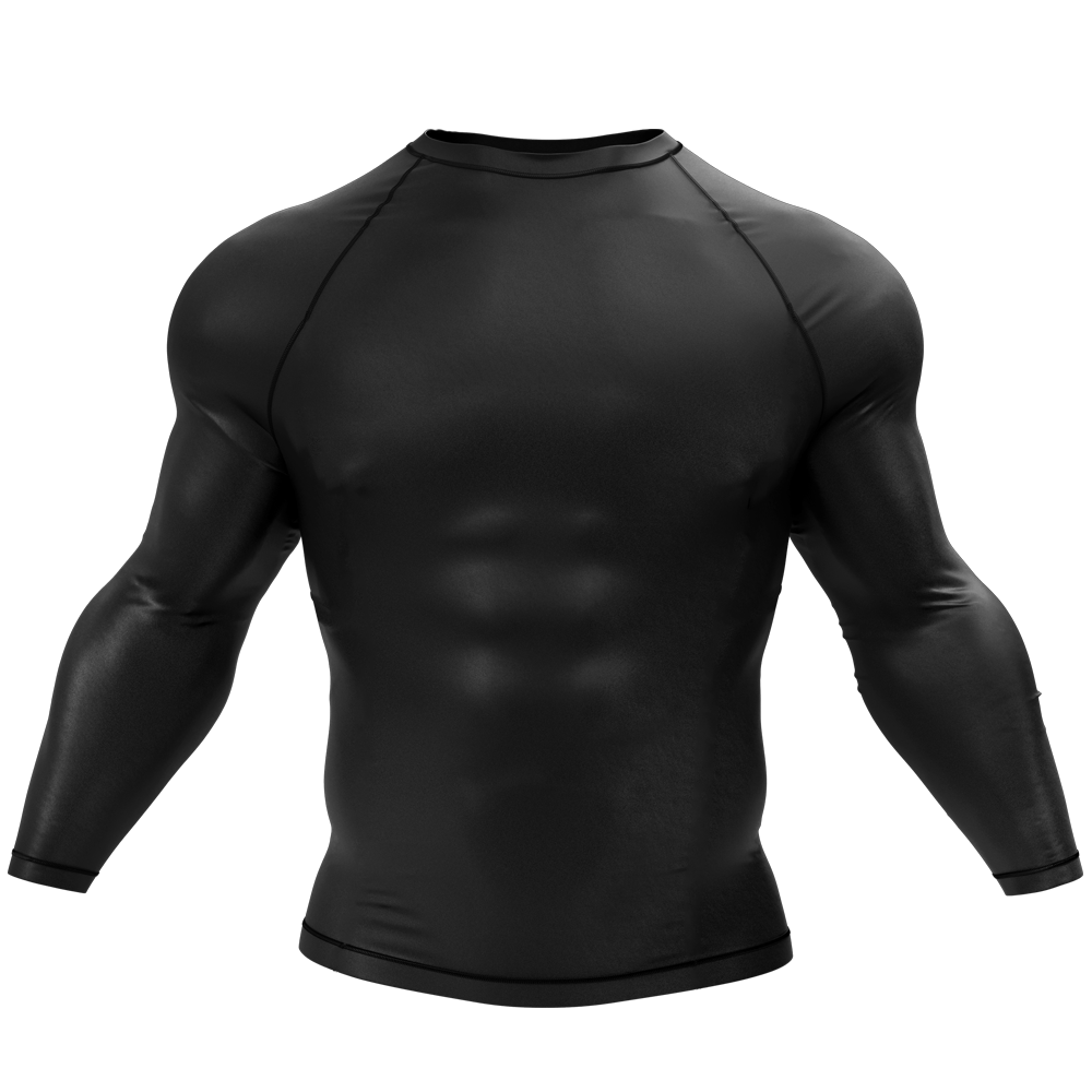 Premium Black BJJ Rash Guard - XMARTIAL