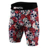 Skull and Roses BJJ/MMA Compression Shorts XMARTIAL