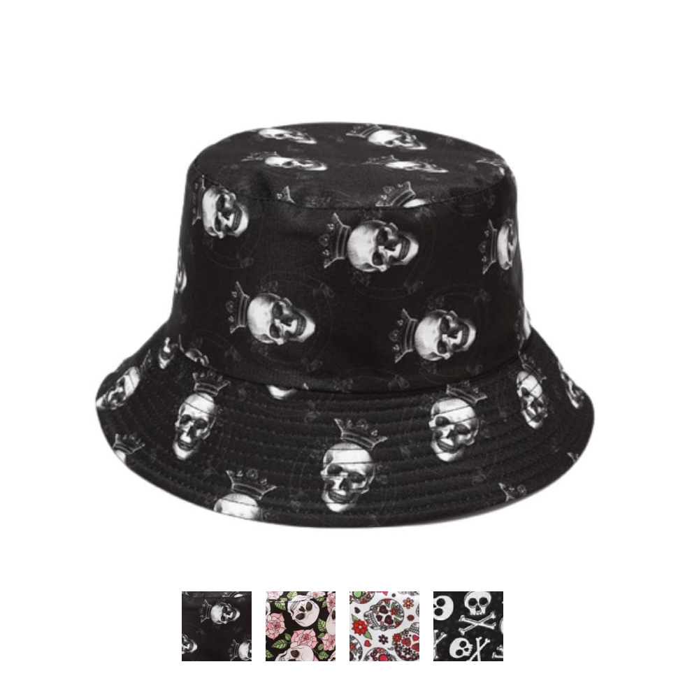 Skull Print Bucket Hat XMARTIAL